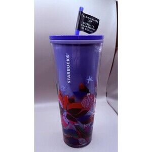 Starbucks Tumbler Winter Release Color Changing Cup 24oz Christmas Pattern ☆NEW☆